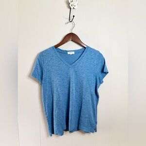 Goldie blue v neck Pima cotton relaxed fit t shirt size M